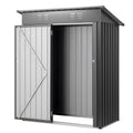 1533 x 876 x 1815 mm Metal Garden Shed, Storage Building with Lockable Door & 2 Louver Vents, Sloped Roof V952-GJF53FTHHSMSOZT3V001V0
