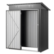 1533 x 876 x 1815 mm Metal Garden Shed, Storage Building with Lockable Door & 2 Louver Vents, Sloped Roof V952-GJF53FTHHSMSOZT3V001V0