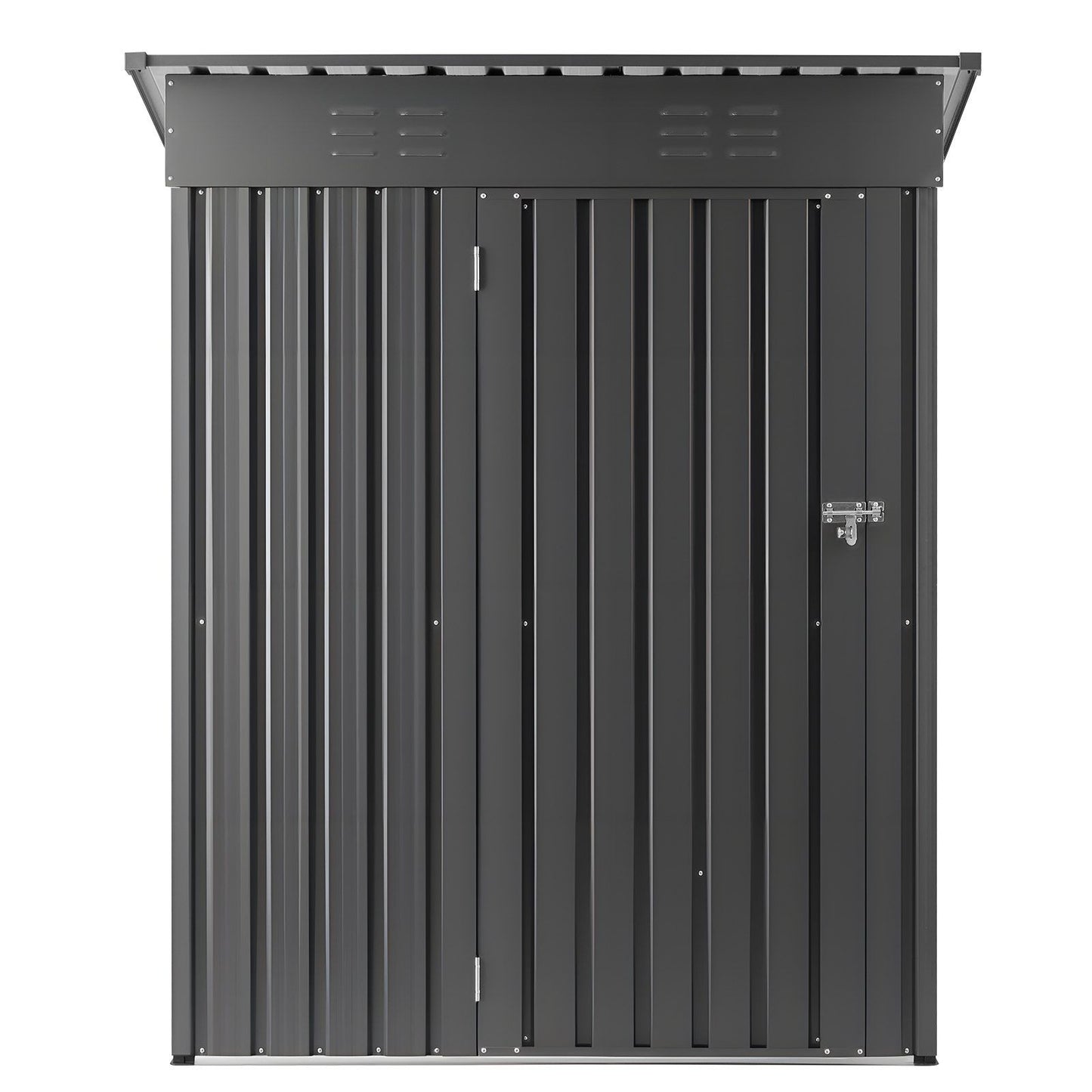 1533 x 876 x 1815 mm Metal Garden Shed, Storage Building with Lockable Door & 2 Louver Vents, Sloped Roof V952-GJF53FTHHSMSOZT3V001V0