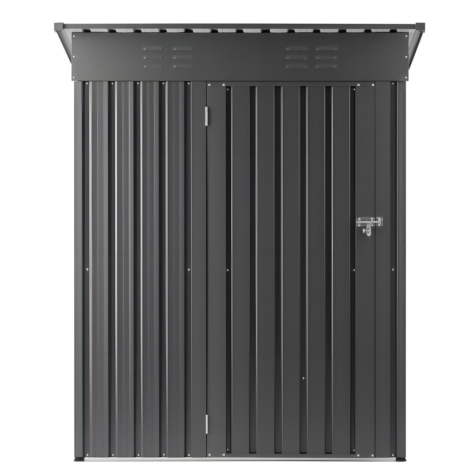 1533 x 876 x 1815 mm Metal Garden Shed, Storage Building with Lockable Door & 2 Louver Vents, Sloped Roof V952-GJF53FTHHSMSOZT3V001V0
