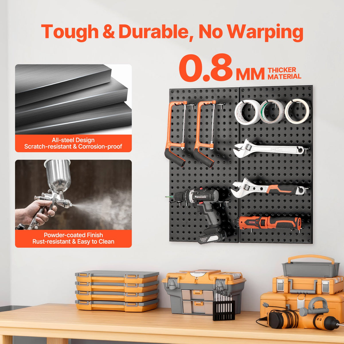 Metal Pegboard Panels609.6 x 304.8 mm2 Panels Wall Organizer for Home V952-GJGBHSJS241219C35V0