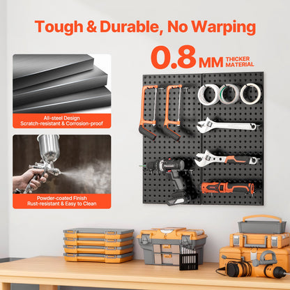 Metal Pegboard Panels609.6 x 304.8 mm2 Panels Wall Organizer for Home V952-GJGBHSJS241219C35V0