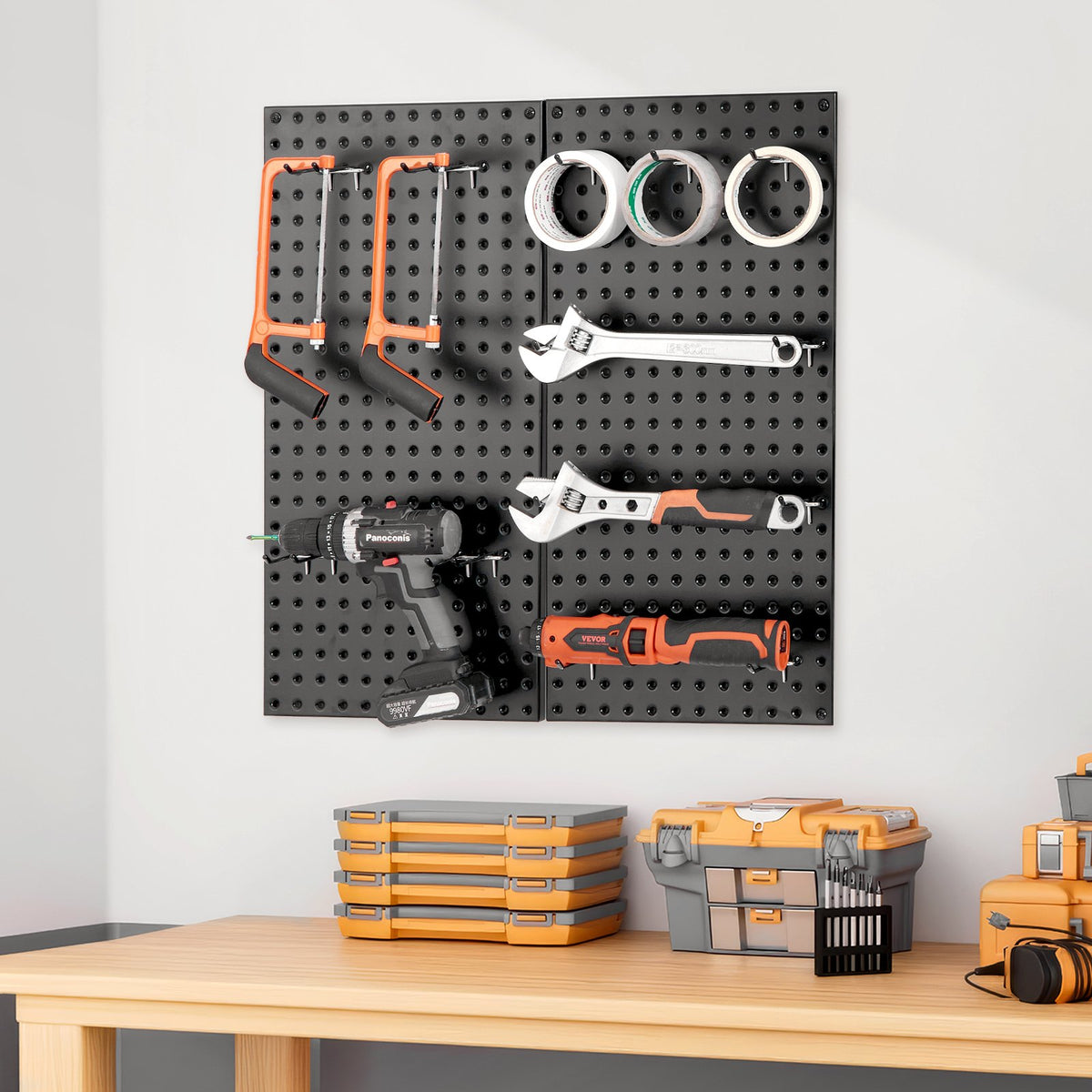 Metal Pegboard Panels609.6 x 304.8 mm2 Panels Wall Organizer for Home V952-GJGBHSJS241219C35V0