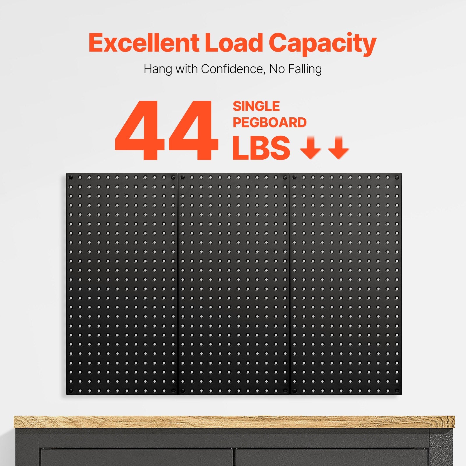 Metal Pegboard Panels609.6 x 304.8 mm3 Panels Wall Organizer for Home V952-GJGBHSJS24127XEN9V0