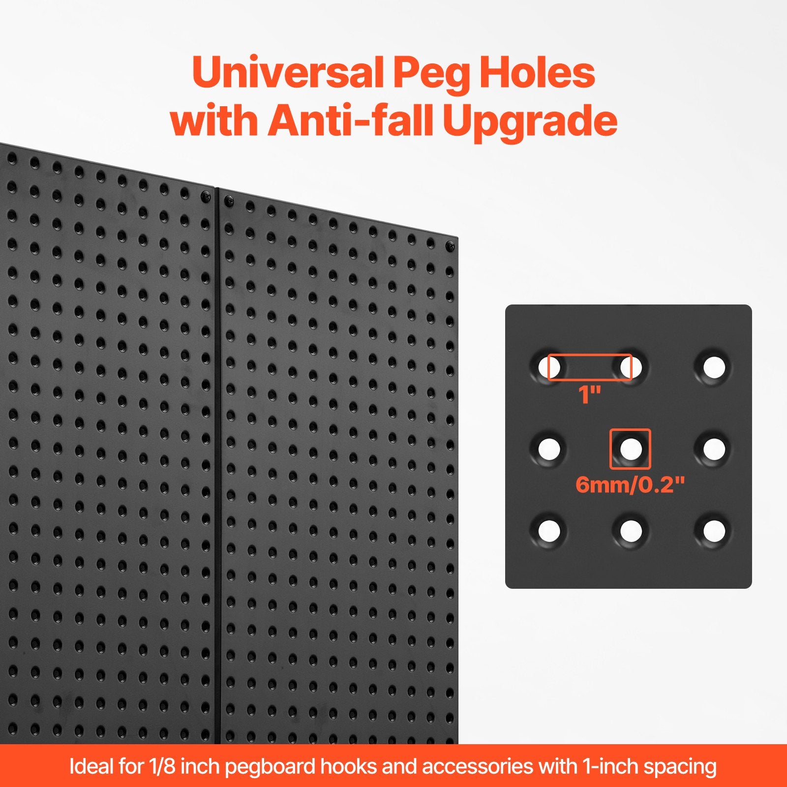 Metal Pegboard Panels609.6 x 304.8 mm3 Panels Wall Organizer for Home V952-GJGBHSJS24127XEN9V0