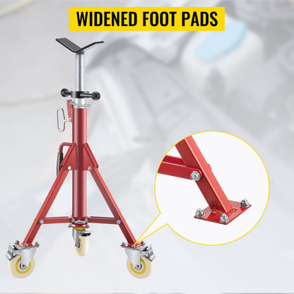 Pipe Stand, Pipe Jack Stands with Casters Adjustable Height 28-52 Inch, V Head Pipe Stand 882 LB, Folding V952-GJGJXDL1107AV65OSV0