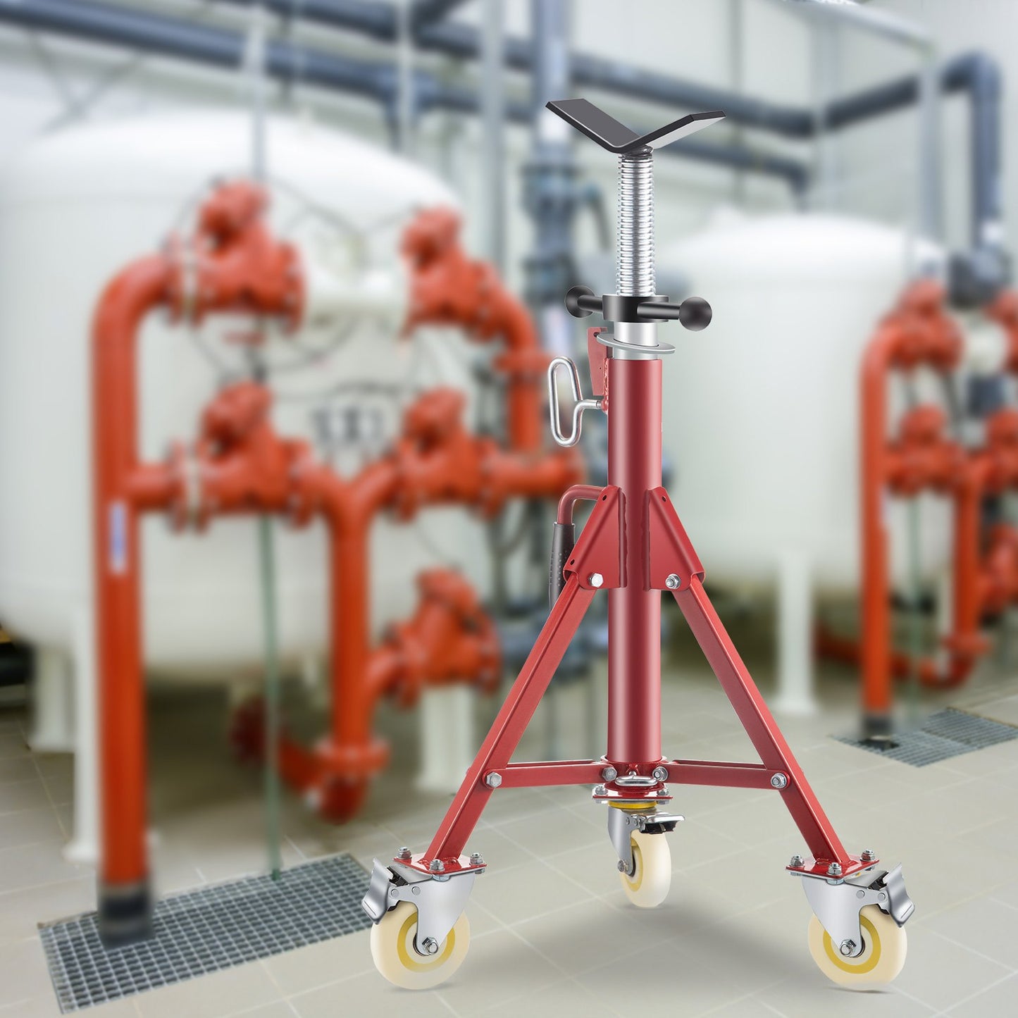 Pipe Stand, Pipe Jack Stands with Casters Adjustable Height 28-52 Inch, V Head Pipe Stand 882 LB, Folding V952-GJGJXDL1107AV65OSV0