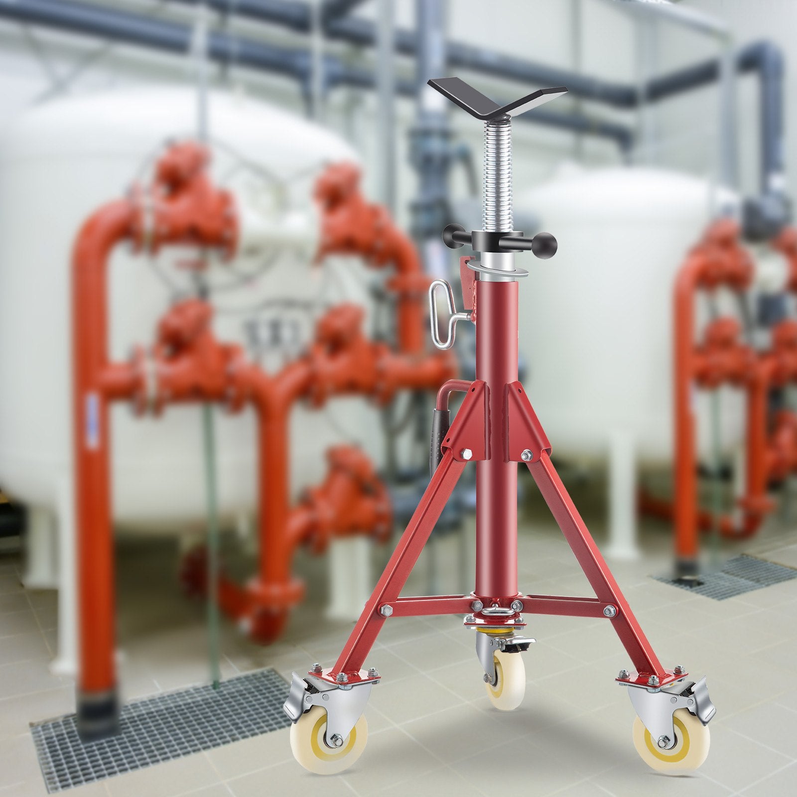 Pipe Stand, Pipe Jack Stands with Casters Adjustable Height 28-52 Inch, V Head Pipe Stand 882 LB, Folding V952-GJGJXDL1107AV65OSV0