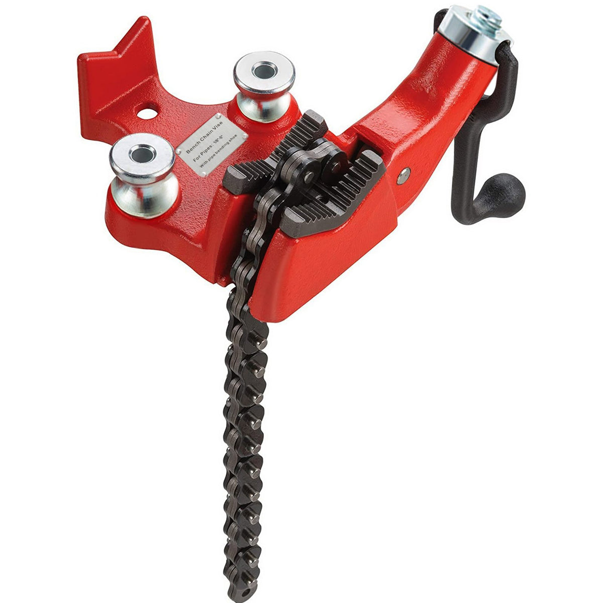 Screw Bench Chain Vice For 1/8'' to 5'' Pipe Bench Vice With Crank Handle V952-GJLGTHQ0000000001V0