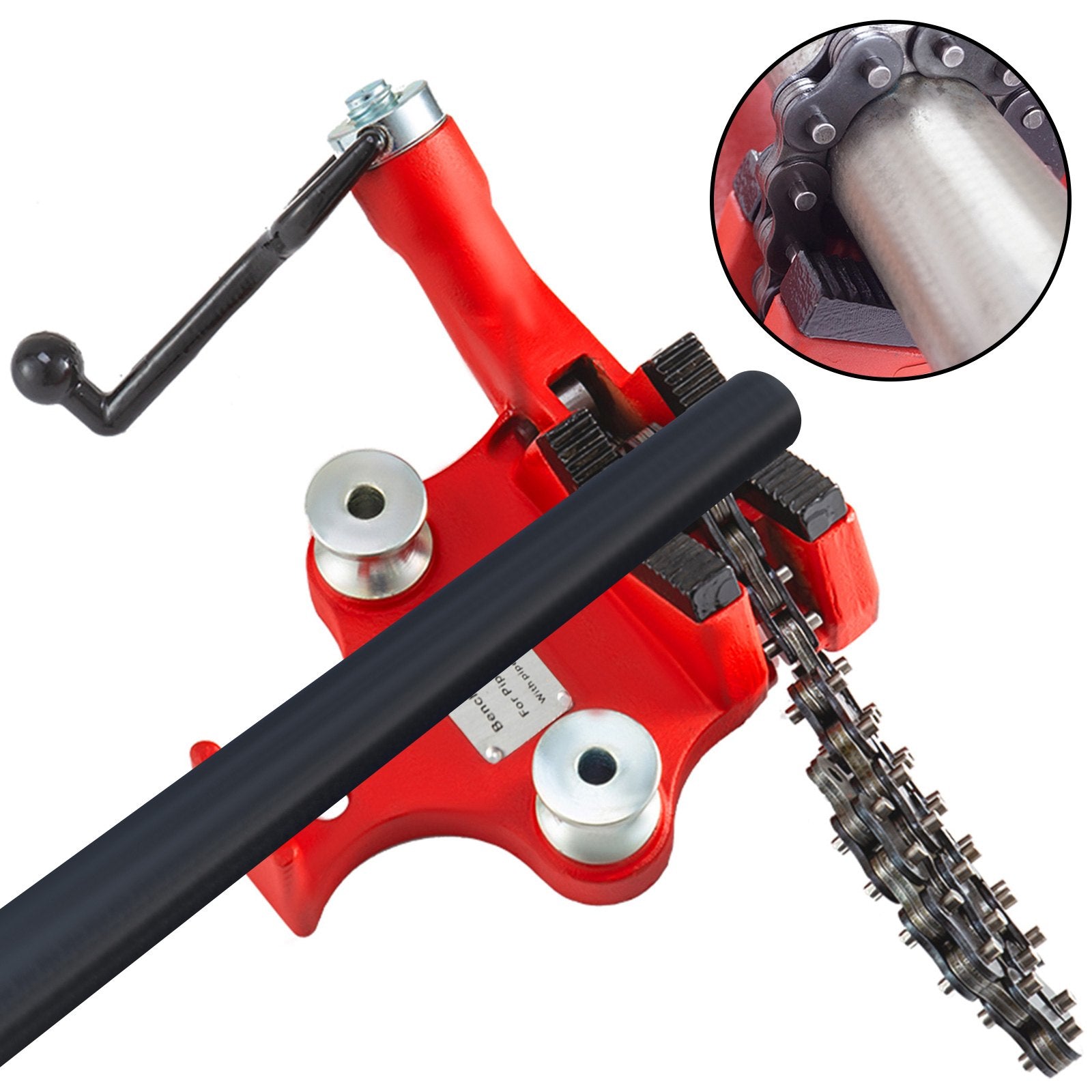 Screw Bench Chain Vice For 1/8'' to 5'' Pipe Bench Vice With Crank Handle V952-GJLGTHQ0000000001V0