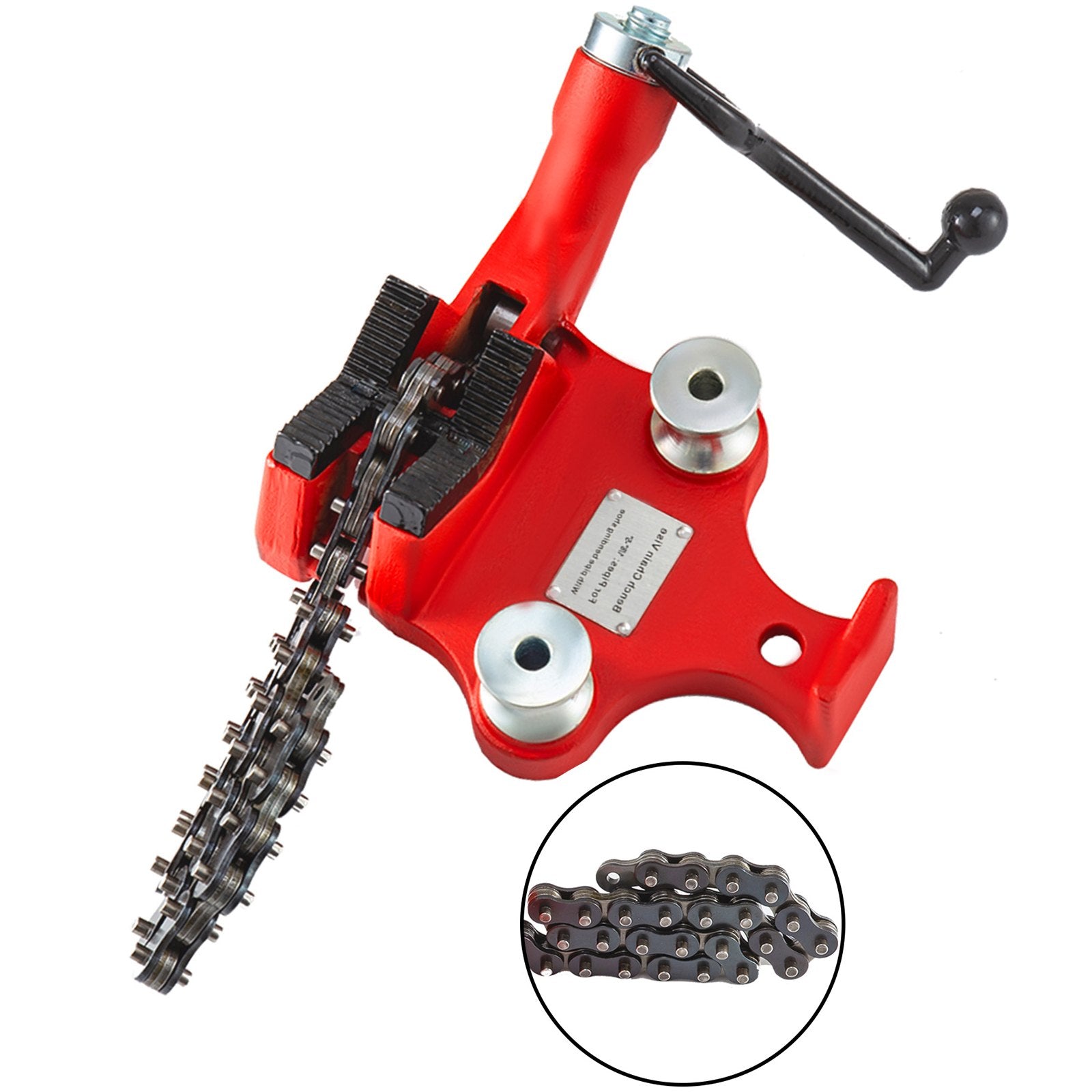 Screw Bench Chain Vice For 1/8'' to 5'' Pipe Bench Vice With Crank Handle V952-GJLGTHQ0000000001V0