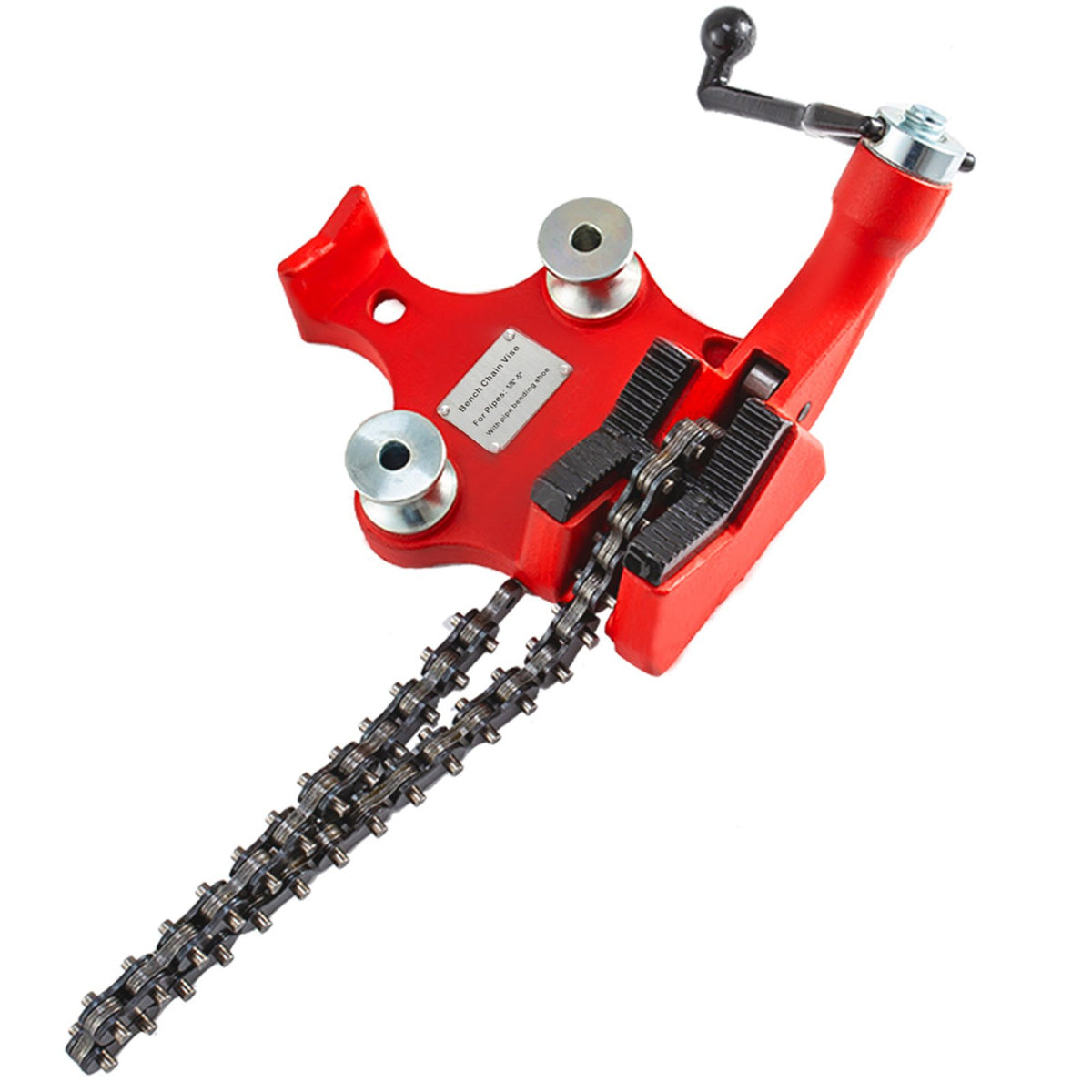 Screw Bench Chain Vice For 1/8'' to 5'' Pipe Bench Vice With Crank Handle V952-GJLGTHQ0000000001V0