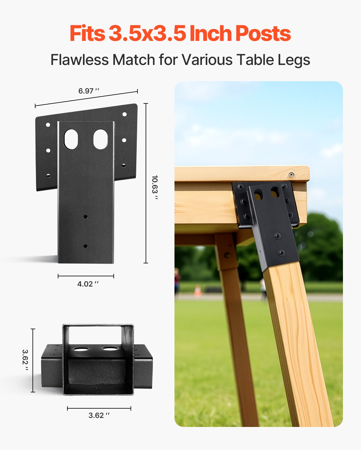 Deer Blind Brackets, Outdoor 3.6x3.6 Platform Bracket, Fit 3.5x3.5 In / 88.9x88.9 mm Lumber, 2204lbs/1000kg V952-GJPTZJ44YC8PNOA2J001V0
