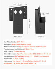Deer Blind Brackets, Outdoor 3.6x3.6 Platform Bracket, Fit 3.5x3.5 In / 88.9x88.9 mm Lumber, 2204lbs/1000kg V952-GJPTZJ44YC8PNOA2J001V0