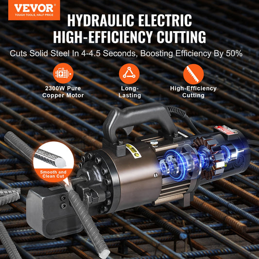 2300W Electric Hydraulic Rebar Cutter Cutting up to 1.26 Inch 5-32mm V952-GJQDJLHJQX32XKKR0V3