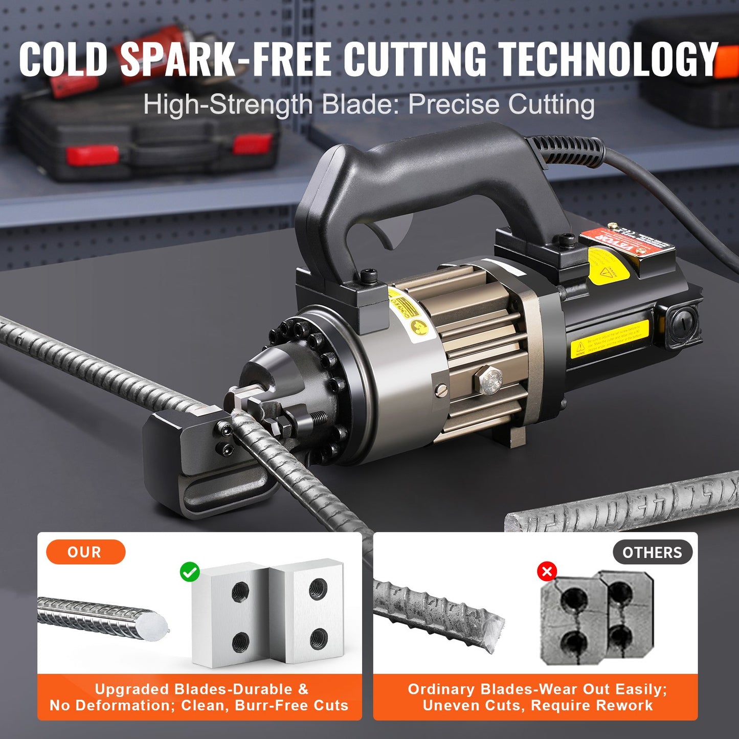 Electric Hydraulic Rebar Cutter, 1000W Portable Rebar Cutter, Cutting up to 5/8 Inch (4-16mm) #5 Rebar within V952-GJQDJQX16MMLANFZXV3