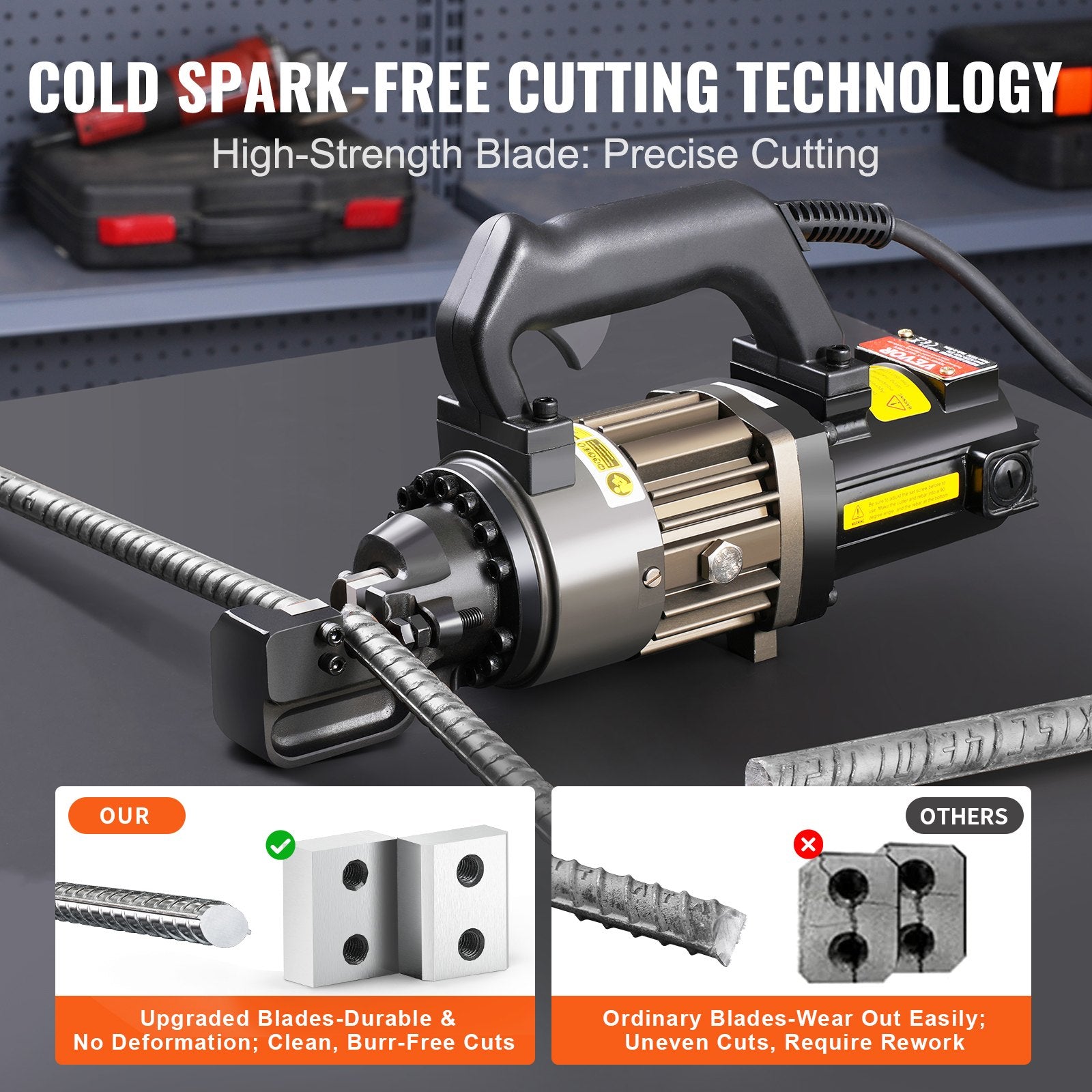 Electric Hydraulic Rebar Cutter, 1000W Portable Rebar Cutter, Cutting up to 5/8 Inch (4-16mm) #5 Rebar within V952-GJQDJQX16MMLANFZXV3