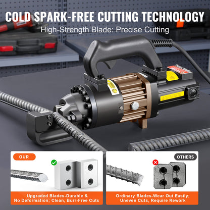 1000W Electric Hydraulic Rebar Cutter Cutting up to 3/4 Inch #6 4-20mm V952-GJQDJQX20MMLNZLYNV3