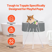 Portable Dog Bathtub, Elevated & Foldable Space-saving Pet Shower Station with Efficient Drainage, Bathing V952-GJRQCWYGQHSKWNN3XV0