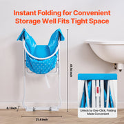 Portable Dog Bathtub, Elevated & Foldable Space-saving Pet Shower Station with Quick Drainage, Bathing Tub V952-GJRQCWYGQLSKDSN88V0