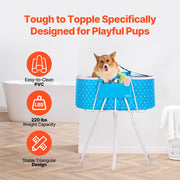 Portable Dog Bathtub, Elevated & Foldable Space-saving Pet Shower Station with Quick Drainage, Bathing Tub V952-GJRQCWYGQLSKDSN88V0