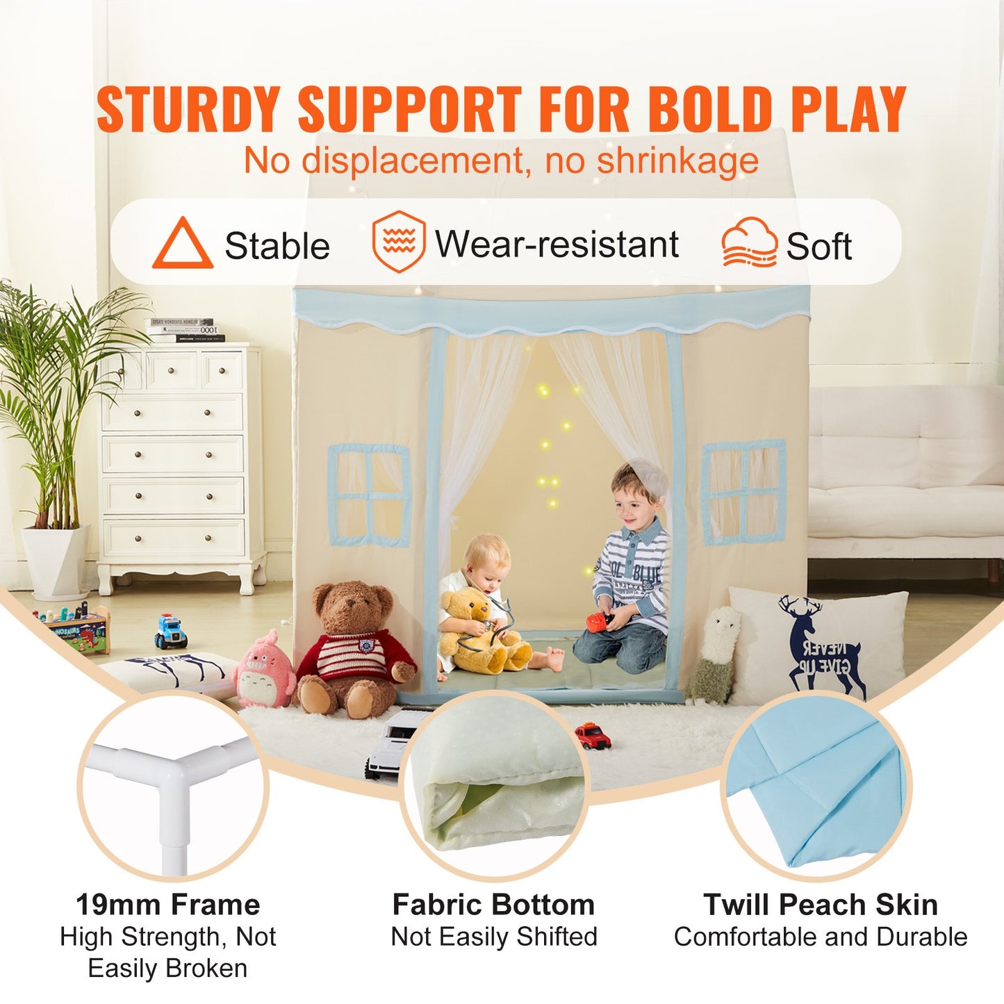 Kids Play Tent, Kids Tent for Kids 1-5 Years Old, Toddler Tent with Mat and Tent Lamp, Tent for Kids with V952-GJSETZPFW5239J8HLV9