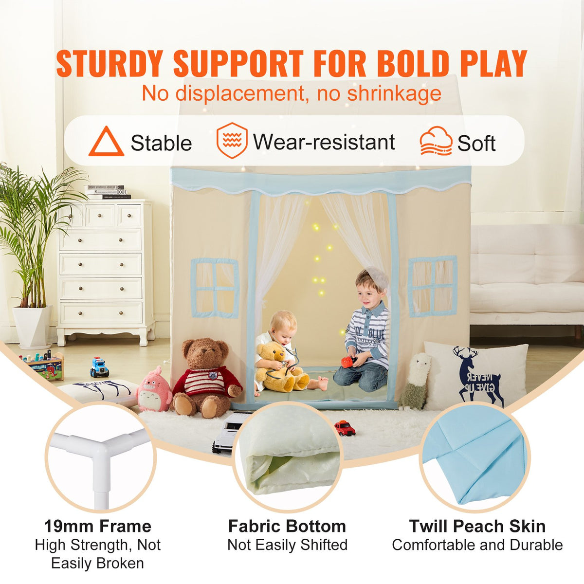 Kids Play Tent, Kids Tent for Kids 1-5 Years Old, Toddler Tent with Mat and Tent Lamp, Tent for Kids with V952-GJSETZPFW5239J8HLV9