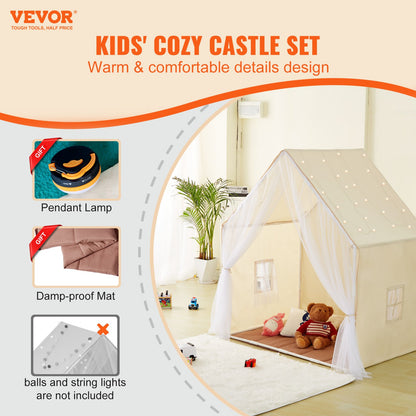 Kids Play Tent, Kids Tent for Kids 1-5 Years Old, Toddler Tent with Mat and Tent Lamp, Tent for Kids with V952-GJSETZPMGZP5OBPMNV9