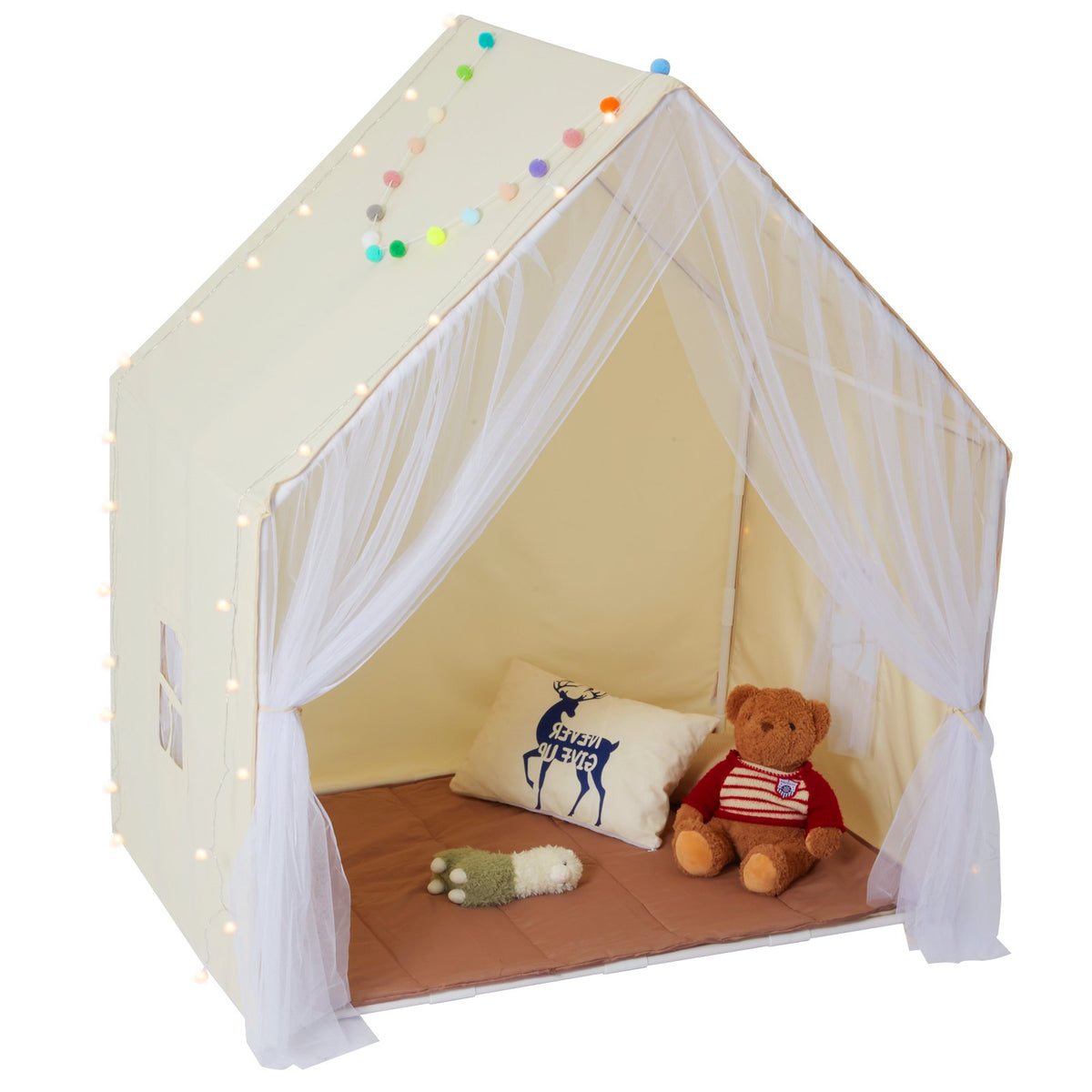 Kids Play Tent, Kids Tent for Kids 1-5 Years Old, Toddler Tent with Mat and Tent Lamp, Tent for Kids with V952-GJSETZPMGZP5OBPMNV9