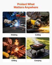 Welding Blanket, 1829mm x 2438mm Silicone Coated Fiberglass Welding Blanket, 1800 degrees F Heat Resistant V952-GJTCBLXWHTTCEJ8VR001V0