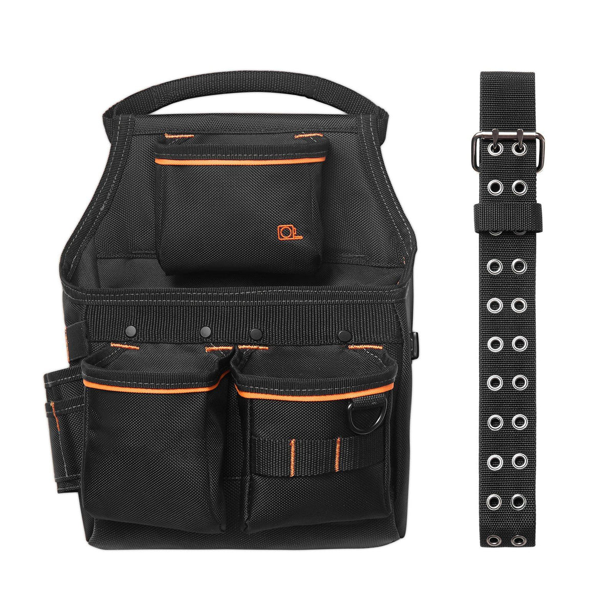 Tool Pouch with Belt, 14 Pockets Professional Tool Belt Pouch for Men, Heavy Duty Detachable Adjustable V952-GJYDKXZYKDYBZ1J5M001V0