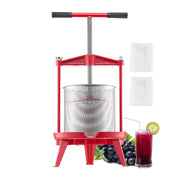 3.69 Gal/14L Fruit Wine Press, Stainless Steel Basket with Cross-beam and Triangular Structure, Manual Juice V952-GJYZJLSBXG142GNCWV0