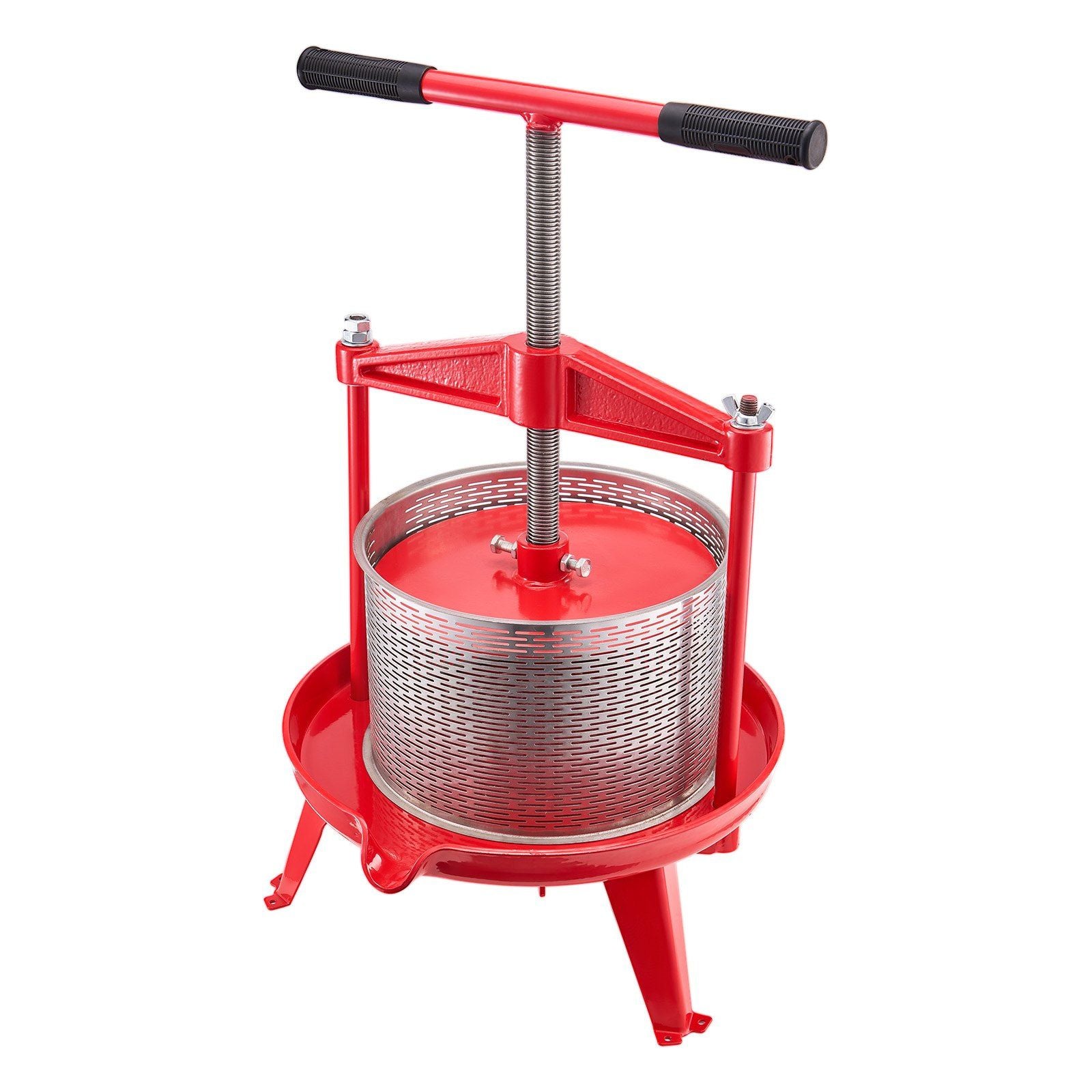 2.38 Gal/9L Fruit Wine Press, Stainless Steel Basket with Cross-beam and Triangular Structure, Manual Juice V952-GJYZJLSBXG9LCJBFPV0