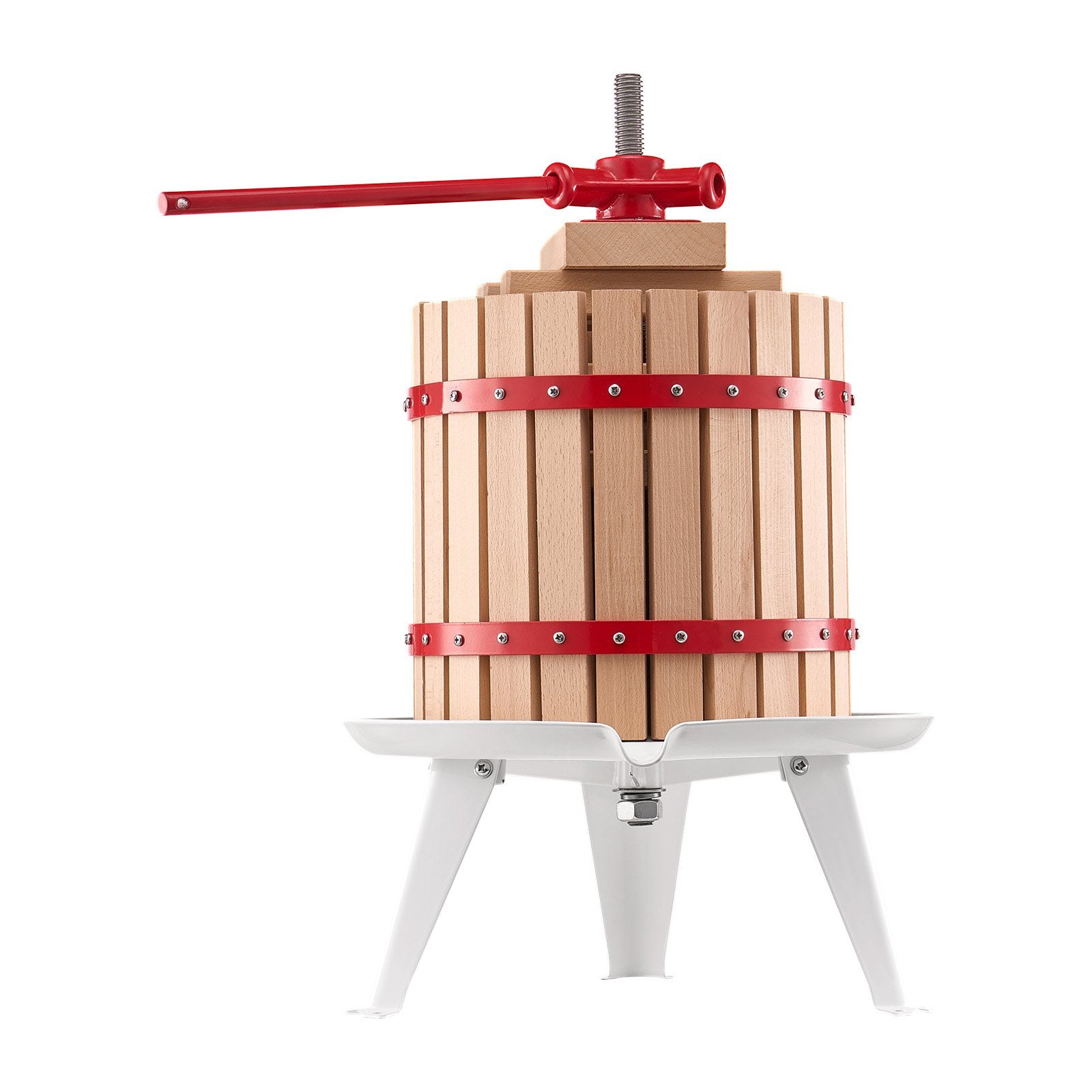 Fruit Wine Press Manual Press for Wine Making 3.2 Gal/12L Wood Basket V952-GJYZJLSSM12LGR2A1V0
