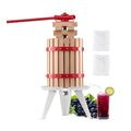 1.6 Gal/6L Fruit Wine Press, Solid Wood Basket with 8 Blocks, Heavy Duty Manual Juice Maker, Cider Apple V952-GJYZJLSSM6LB7BMXAV0
