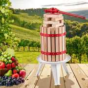 1.6 Gal/6L Fruit Wine Press, Solid Wood Basket with 8 Blocks, Heavy Duty Manual Juice Maker, Cider Apple V952-GJYZJLSSM6LB7BMXAV0