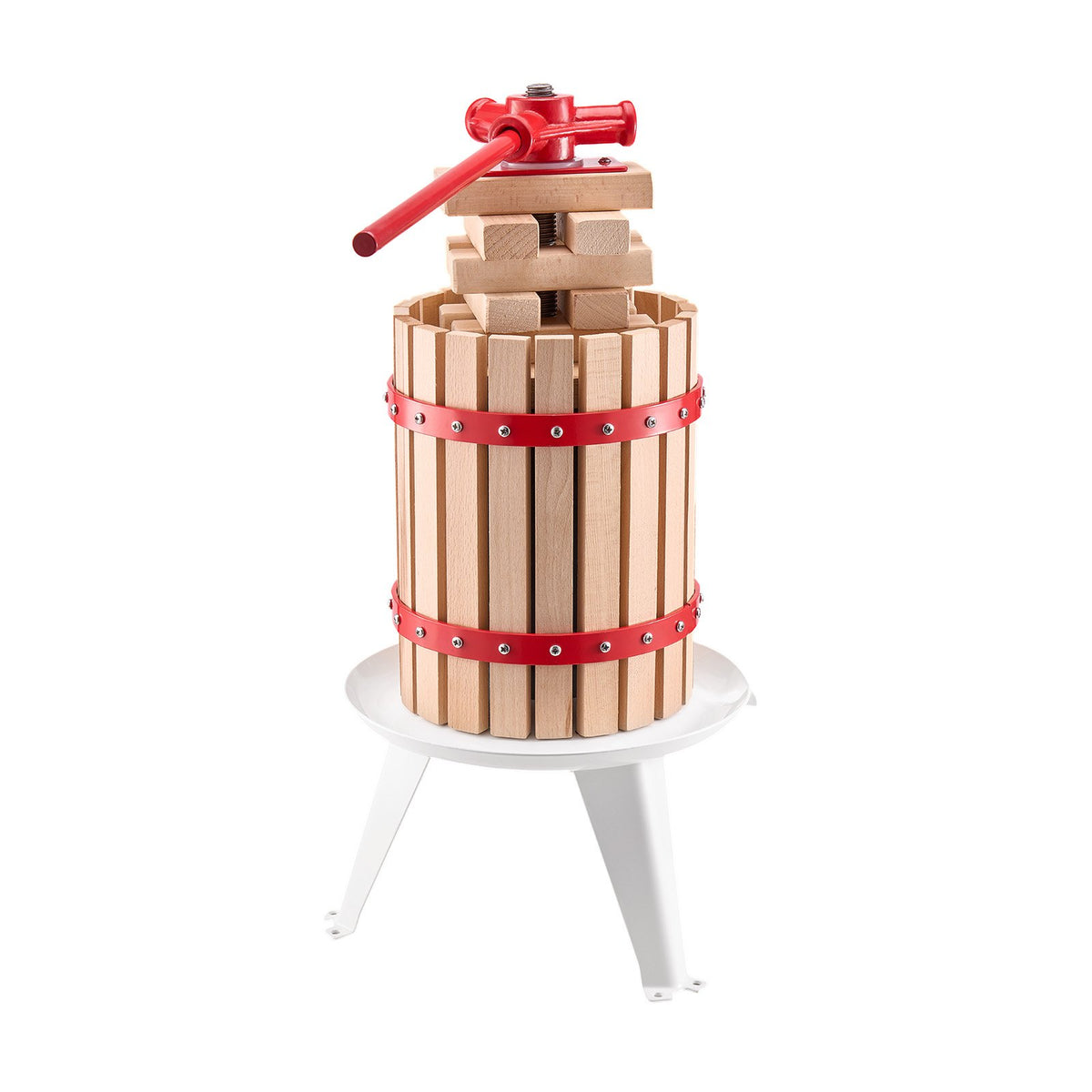 1.6 Gal/6L Fruit Wine Press, Solid Wood Basket with 8 Blocks, Heavy Duty Manual Juice Maker, Cider Apple V952-GJYZJLSSM6LB7BMXAV0