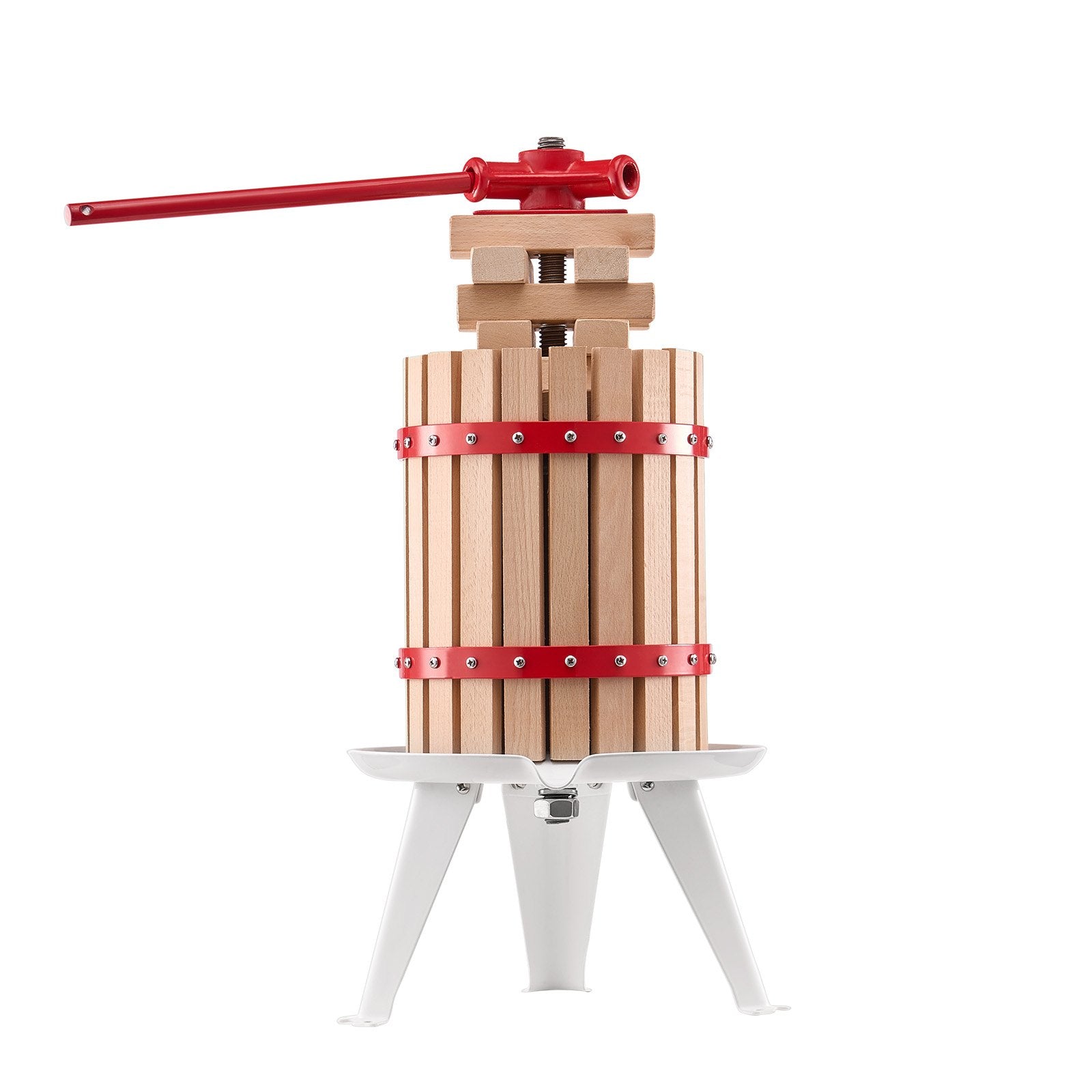1.6 Gal/6L Fruit Wine Press, Solid Wood Basket with 8 Blocks, Heavy Duty Manual Juice Maker, Cider Apple V952-GJYZJLSSM6LB7BMXAV0