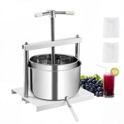 3.17 Gal/12L Fruit Wine Press, 2 Stainless Steel Barrels, Manual Juice Maker, Cider Apple Grape Tincture V952-GJYZJTMBXG126ECPKV0
