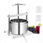 3.17 Gal/12L Fruit Wine Press, 2 Stainless Steel Barrels, Manual Juice Maker, Cider Apple Grape Tincture V952-GJYZJTMBXG126ECPKV0