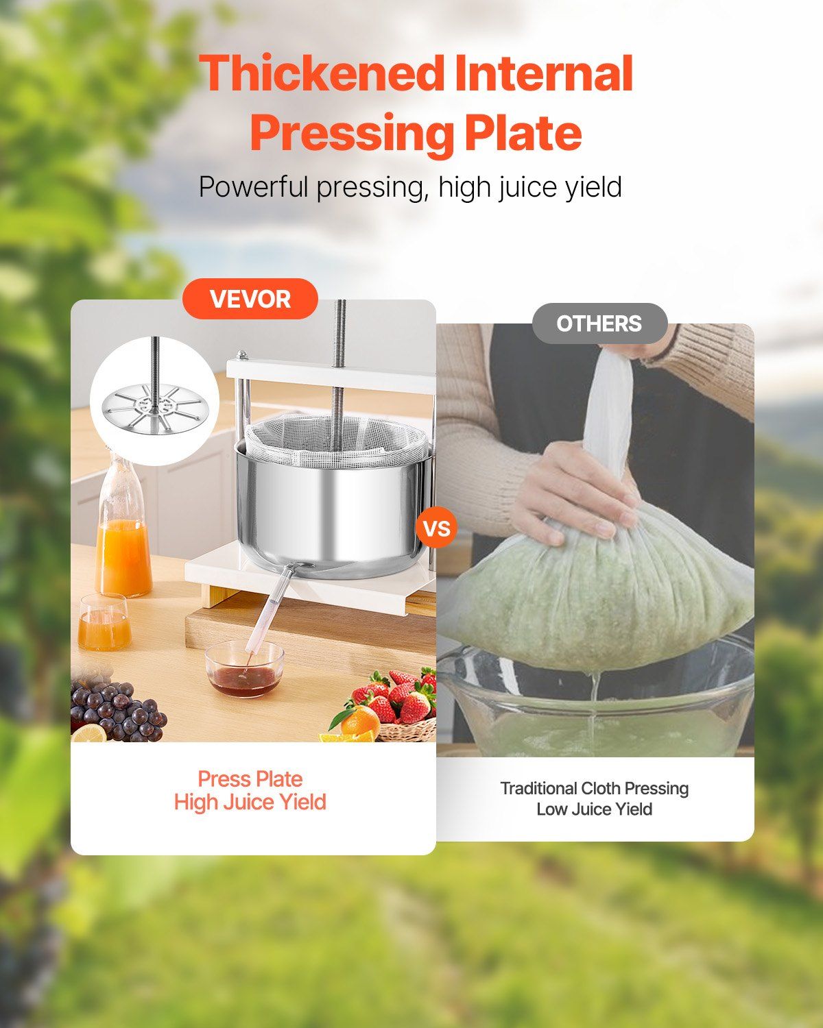 3.17 Gal/12L Fruit Wine Press, 2 Stainless Steel Barrels, Manual Juice Maker, Cider Apple Grape Tincture V952-GJYZJTMBXG126ECPKV0