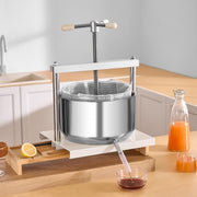 3.17 Gal/12L Fruit Wine Press, 2 Stainless Steel Barrels, Manual Juice Maker, Cider Apple Grape Tincture V952-GJYZJTMBXG126ECPKV0