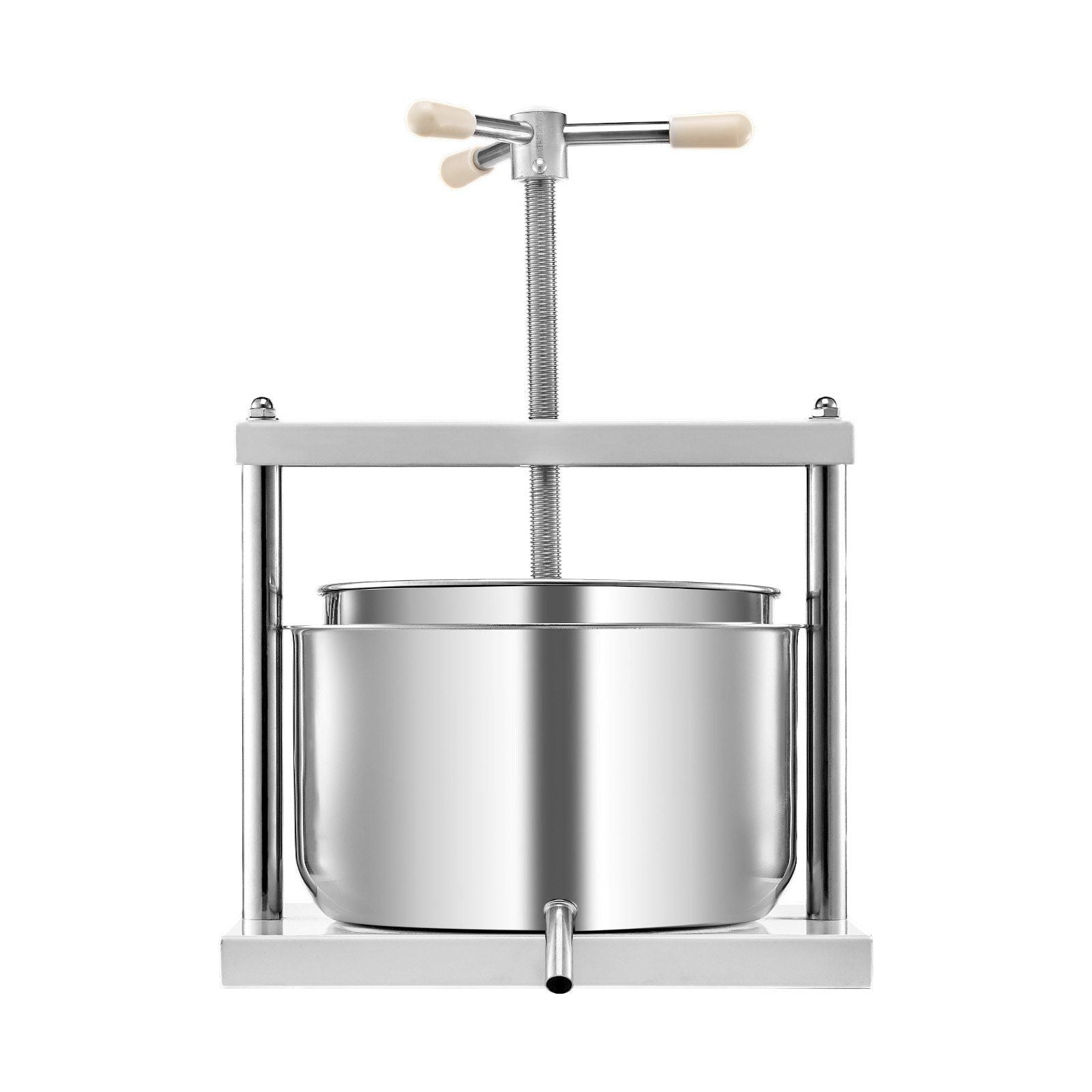 3.17 Gal/12L Fruit Wine Press, 2 Stainless Steel Barrels, Manual Juice Maker, Cider Apple Grape Tincture V952-GJYZJTMBXG126ECPKV0