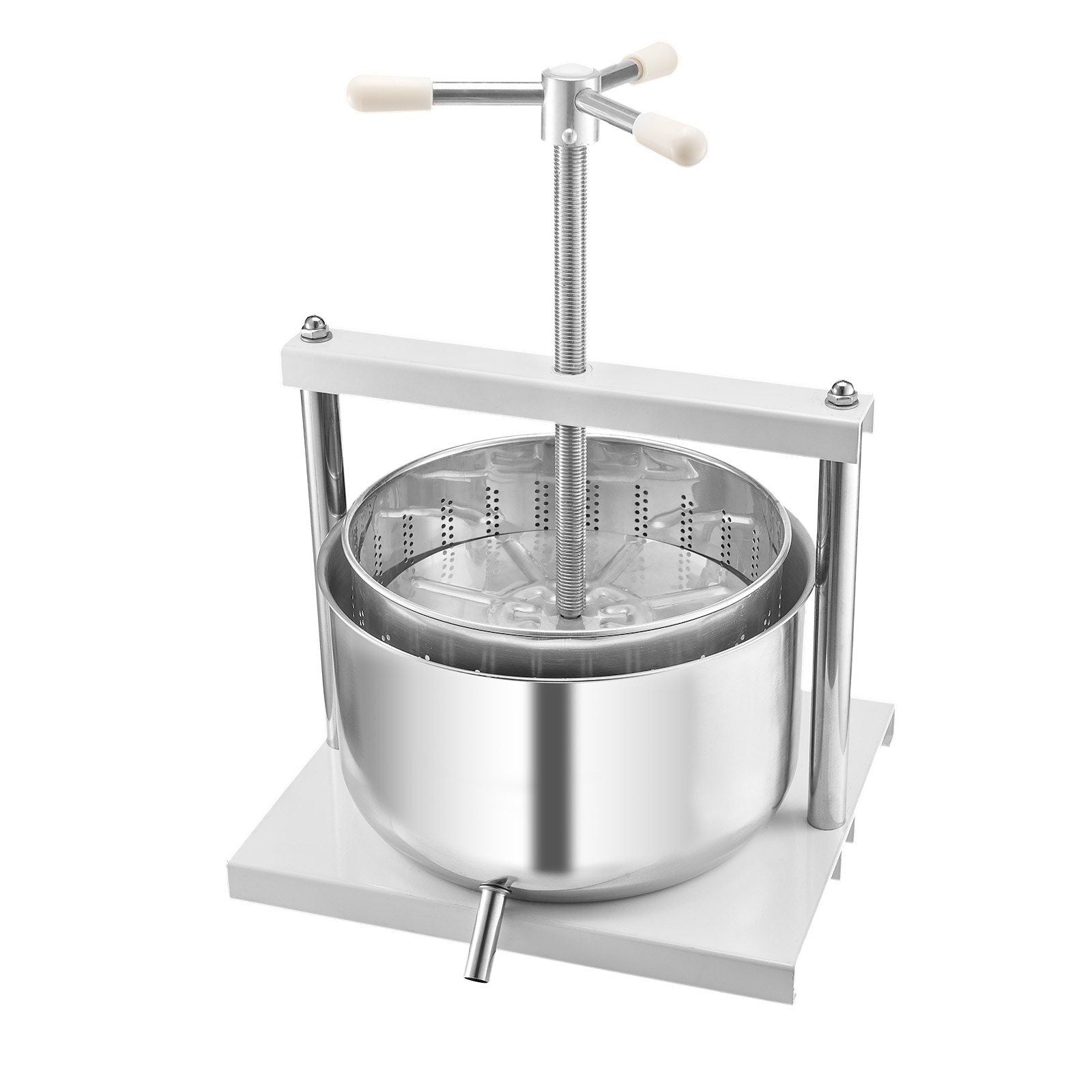 3.17 Gal/12L Fruit Wine Press, 2 Stainless Steel Barrels, Manual Juice Maker, Cider Apple Grape Tincture V952-GJYZJTMBXG126ECPKV0