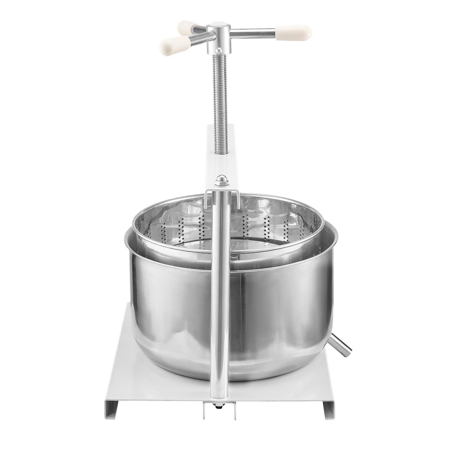 3.17 Gal/12L Fruit Wine Press, 2 Stainless Steel Barrels, Manual Juice Maker, Cider Apple Grape Tincture V952-GJYZJTMBXG126ECPKV0