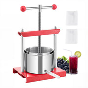 0.8 Gal/3L Fruit Wine Press, 2 Stainless Steel Barrels, Manual Juice Maker, Cider Apple Grape Tincture Honey V952-GJYZJTMBXG3L4YRM6V0