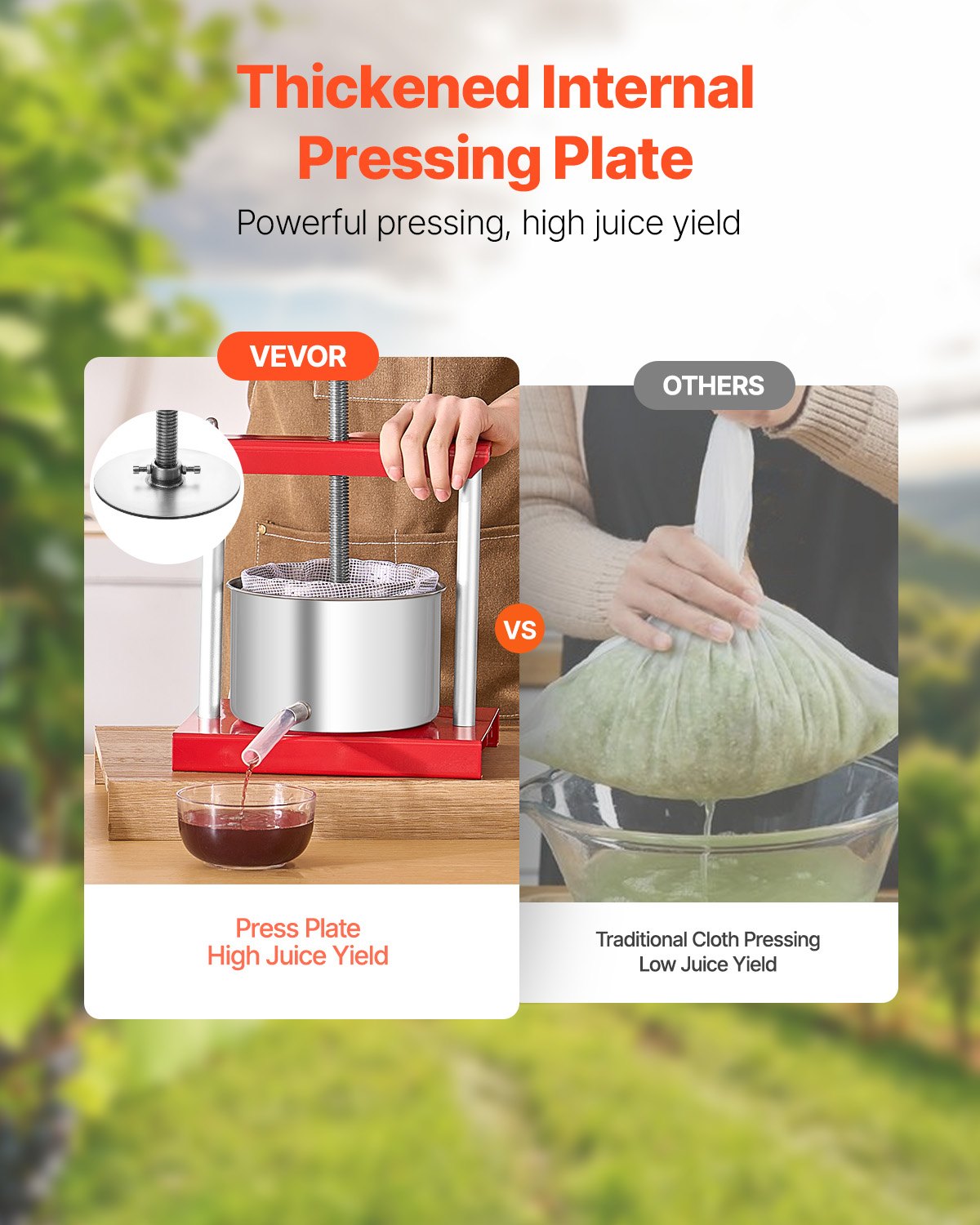 0.8 Gal/3L Fruit Wine Press, 2 Stainless Steel Barrels, Manual Juice Maker, Cider Apple Grape Tincture Honey V952-GJYZJTMBXG3L4YRM6V0