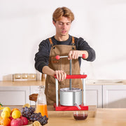 0.8 Gal/3L Fruit Wine Press, 2 Stainless Steel Barrels, Manual Juice Maker, Cider Apple Grape Tincture Honey V952-GJYZJTMBXG3L4YRM6V0