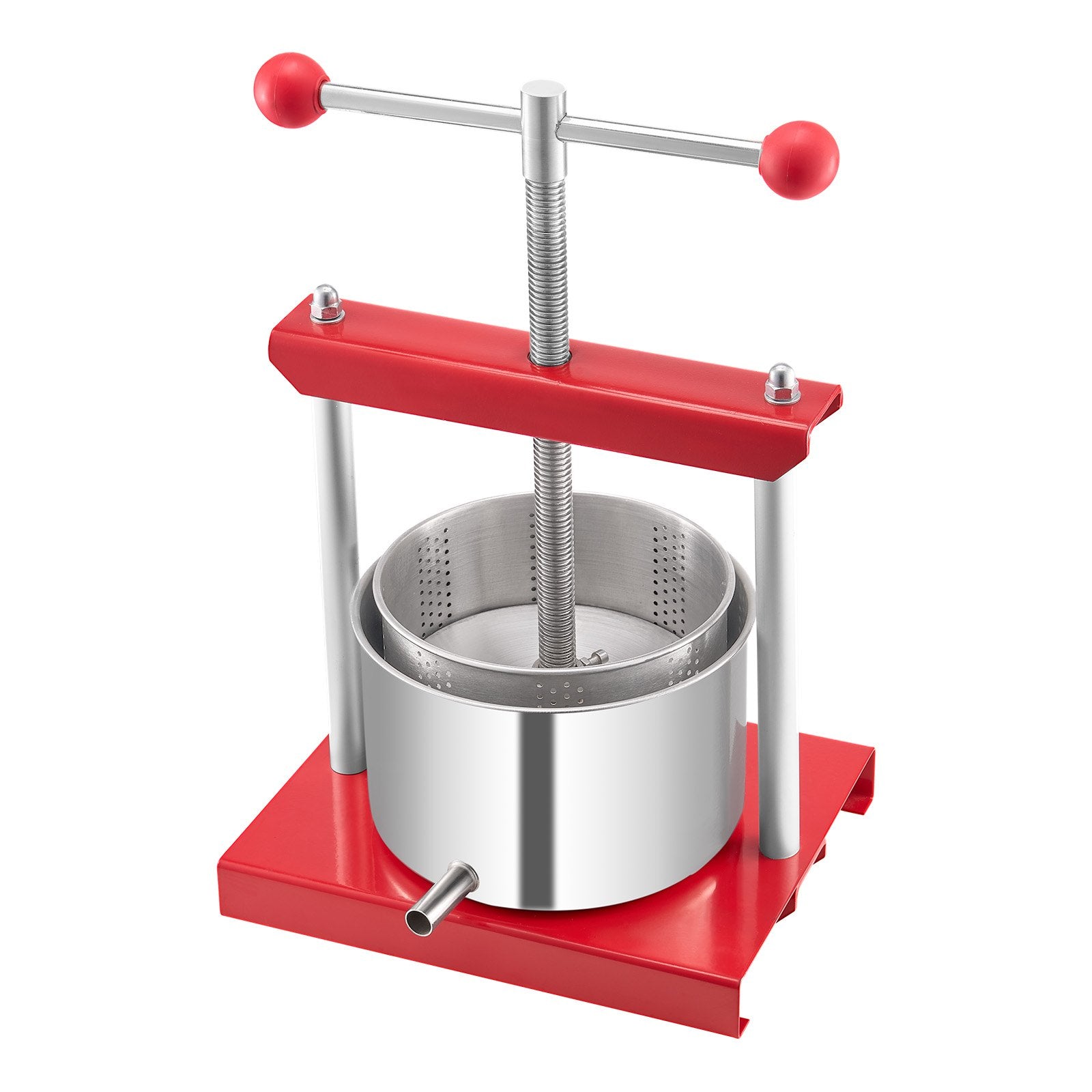 0.8 Gal/3L Fruit Wine Press, 2 Stainless Steel Barrels, Manual Juice Maker, Cider Apple Grape Tincture Honey V952-GJYZJTMBXG3L4YRM6V0