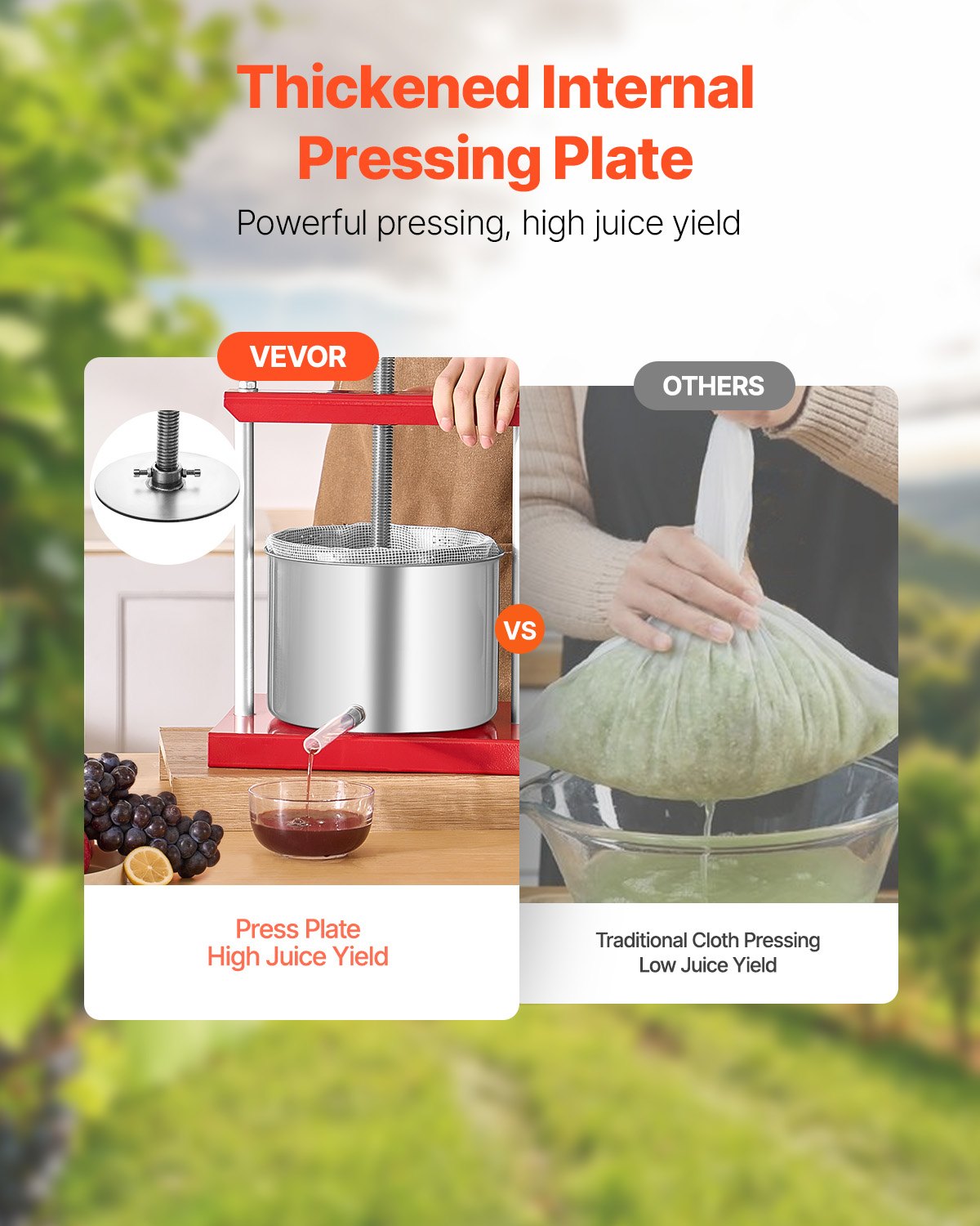 Fruit Wine Press Manual Press for Wine Making 1.6 Gal/6L Stainless Steel V952-GJYZJTMBXG6LEFHOVV0
